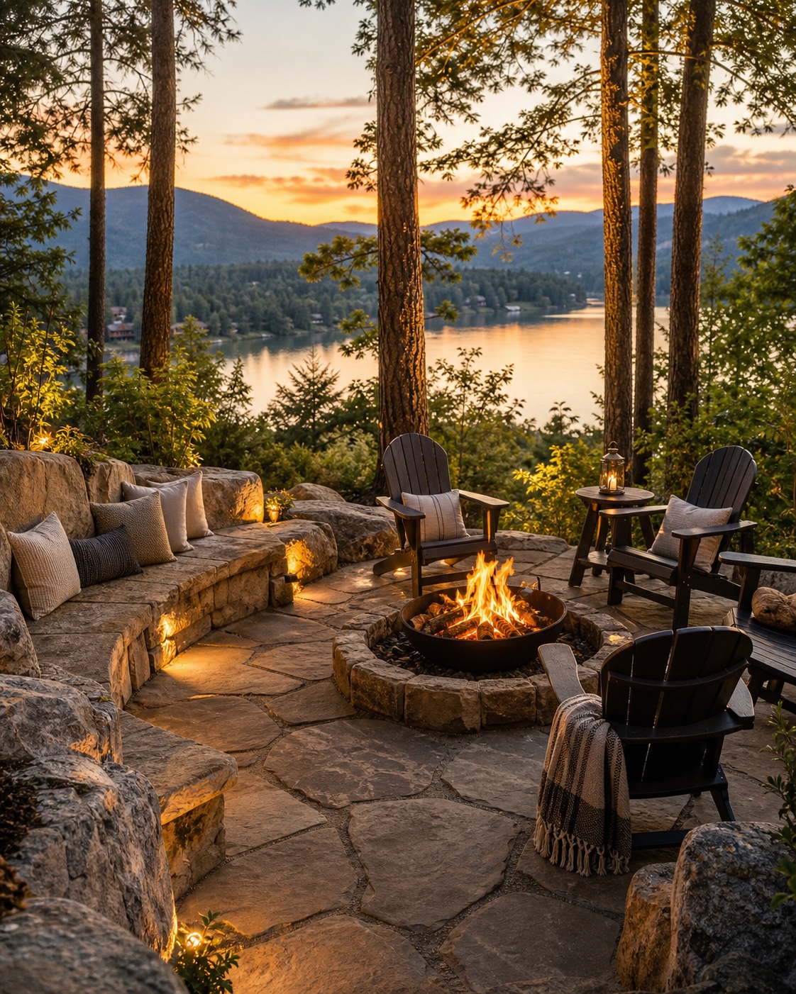 Outdoor Gathering Space by Valley Design Build