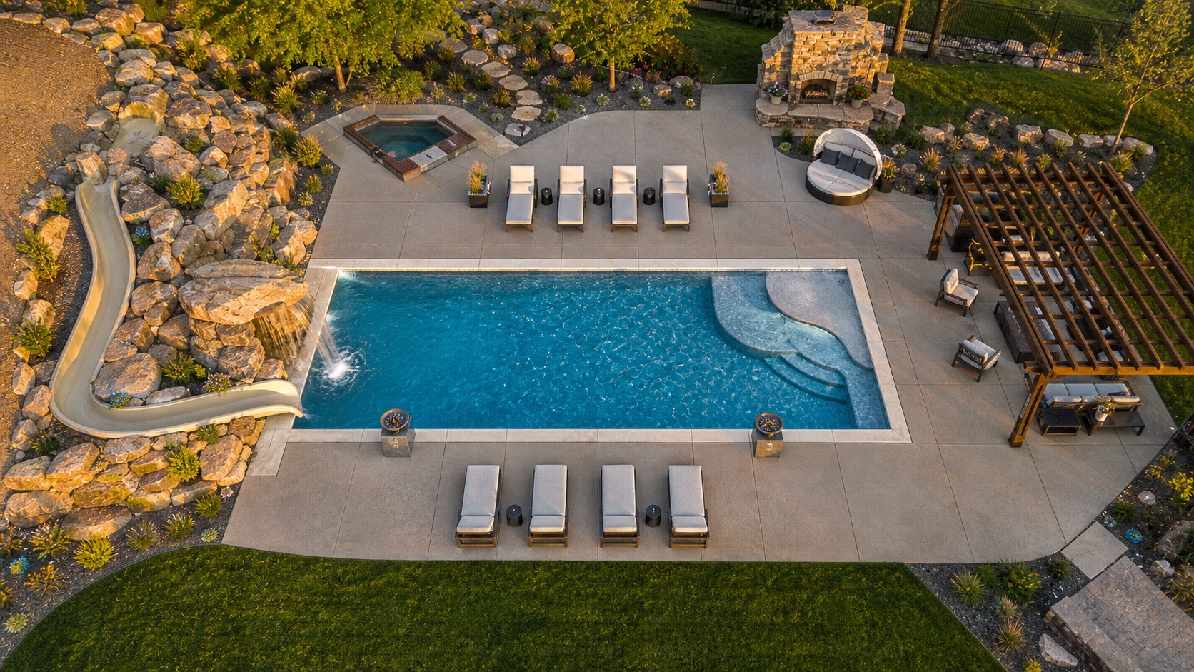 Pool, Spa, and Patio by Valley Design Build